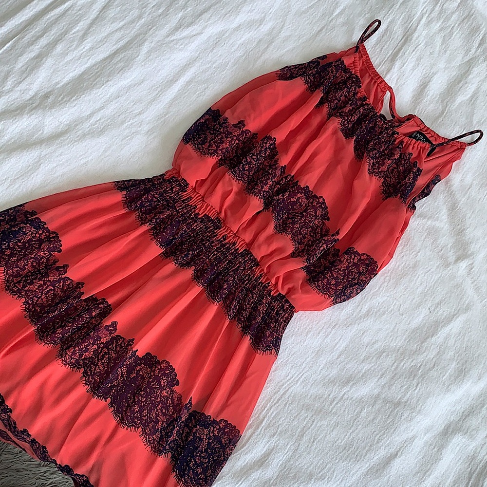 Maxi coral pink dress